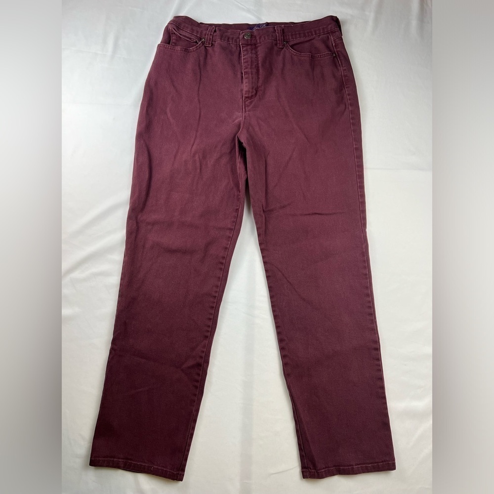 Gloria Vanderbuilt - Women’s Jeans -Dark Red (Berry) -Size 14